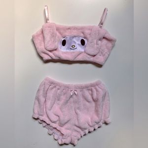 My Melody 2Pc Set Top and Bottom Pajama Size Small Sanrio